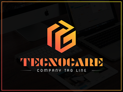 TecnoCare Logo Design banner branding company logo logo design mockup tecnocare ui ux