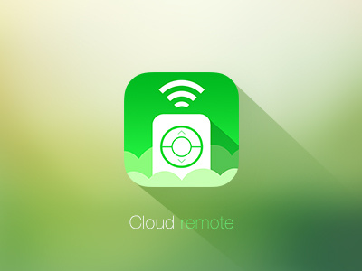 cloud remote electric green icon