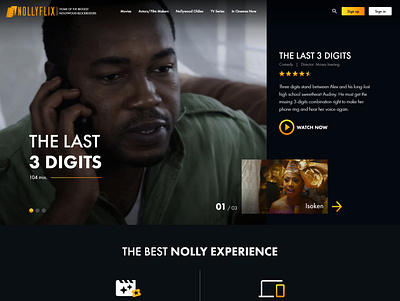 NollyFlix design movies nigeria nollywood streaming ui ux web deisgn website