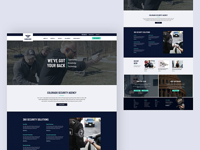 Colorado Security Agency adobe xd american design guards navy navy blue security security system ui ui ux uidesign ux uxdesign web design web development web site webdesign website