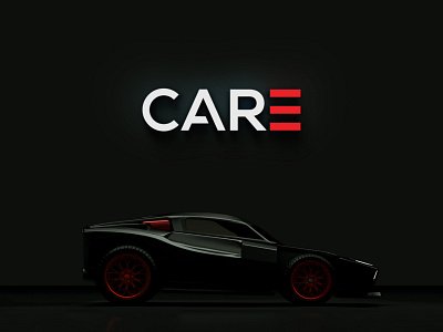 CARE automobile black brand identity branding care fourart logo red
