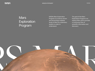 Mars Exploration Program animation black design minimalism minimalist motion graphics science ui user interface