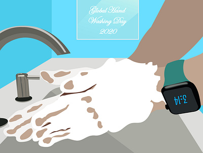 Global hand washing day day global hand illustration vector washing