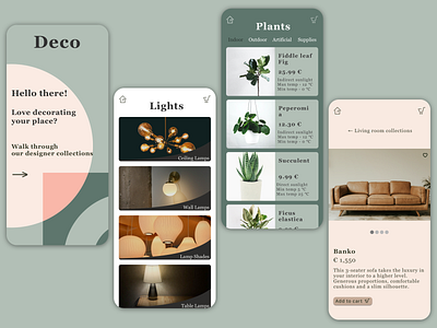 Deco - App UI app appdesign decore design graphic design home illustration iphone logo mockup sketch ui uiux vector