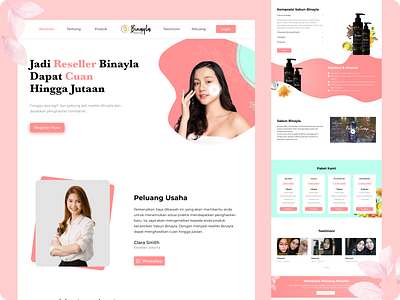 Beauty Product Web Design branding design ui ux