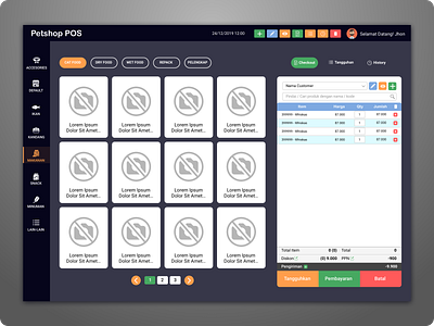 POS PetShop Web Design app design ui ux