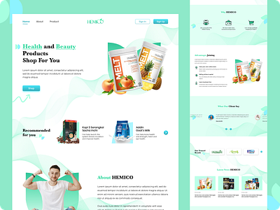 Healthy Product Web Design app design ui ux