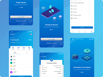 Cryptocurrency Wallet App Design app design ui ux