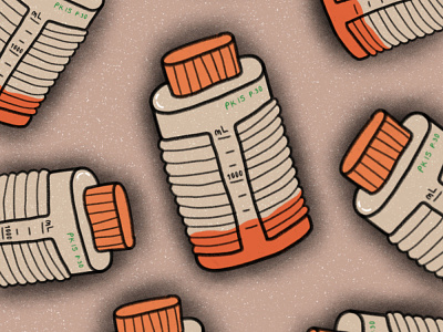 Roller Bottle Expanded biology design patterns illustration laboratory