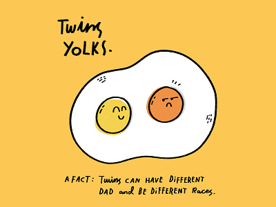 Twins Yolks art doodle food iamillustration illustration procreate