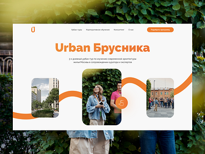 Urban Institute • landing page Urban Брусника architecture branding design minimal ui ux web webdesign website