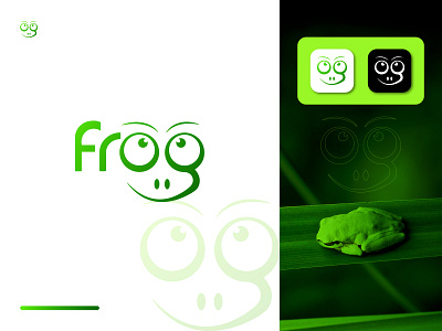 Frog Typography Logo Mark