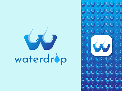 W Letter Modern Logo || Waterdrop ||