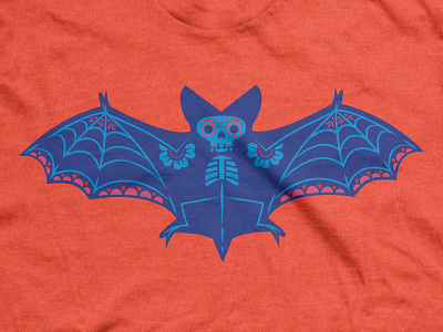 Day of the Dead Bats austin bat dia de los muertos papel picado skeleton texas