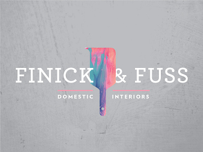 Finick & Fuss brush color domestic drip home interior logo paint