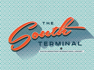 The South Terminal airport jet set logo mid century modern palm springs retro signage sunny travel