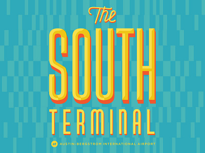 The South Terminal airport jet set logo mid century modern palm springs retro signage sunny travel