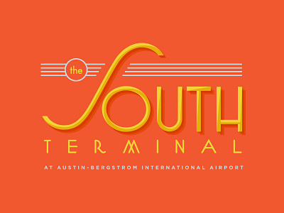 The South Terminal airport jet set logo mid century modern palm springs retro signage sunny travel