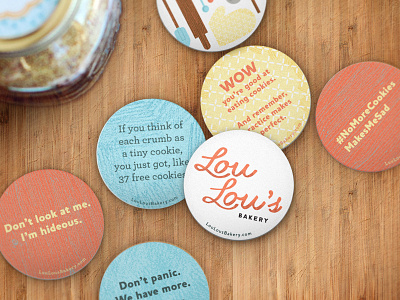 Lou Lou's Bakery coasters bakery coasters cookies icons lou lous bakery packaging