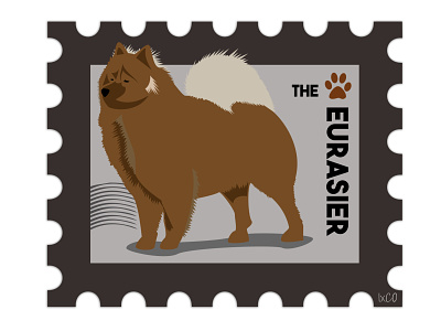 The Eurasier by IxCO dog dog illustration dogs eurasier ixco stamp