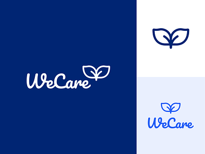 WeCare Health Logo branding design icon illustration logo typography