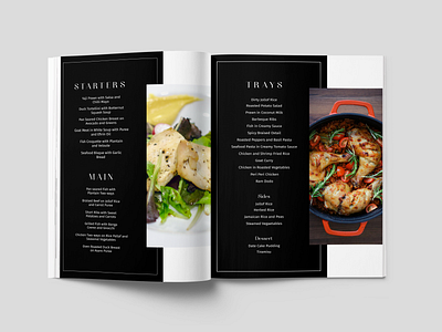 Food Menu Brochure branding design typography ui