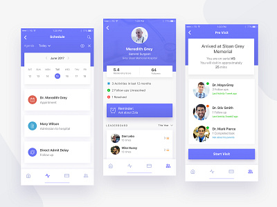 Medical Healthcare Scheduling Appointment app design ui ux