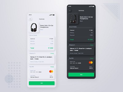 Payment Checkout E-commerce App Screen In Neumorphism Style