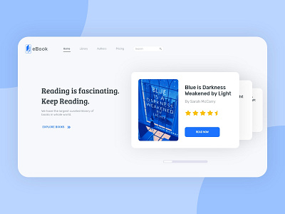 eBook adobe xd ebook landing page ui design website