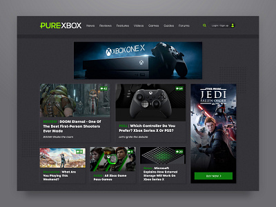 Pure Xbox Landing Page Concept design landing page neomorphic neomorphism ui ui design ux web website xbox