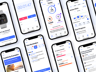 Tracktivity App UI activity app fitbit forum health tracker ui ux versa