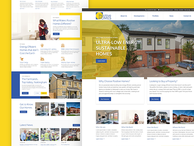 Positive Homes Website UI estate agents homepage property developer ui ui design ux web website