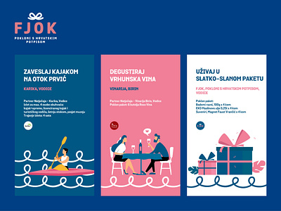 Fjok — social media objave branding design illustration vector