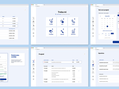 Dizajn komunikacijskog sustava — Medikom app design ui ux vector