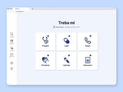 Dizajn komunikacijskog sustava — Medikom app design ui ux vector web