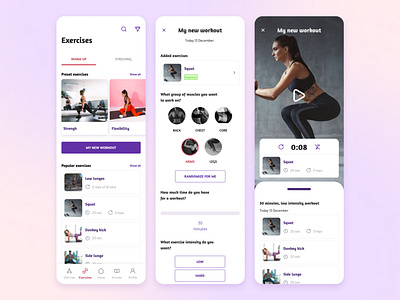 Edukativna aplikacija za savladavanje pole dancinga — Spinny app design ui ux