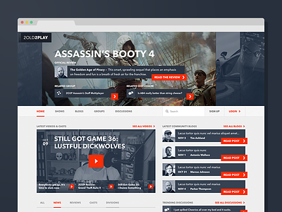 2old2play landing page redesign