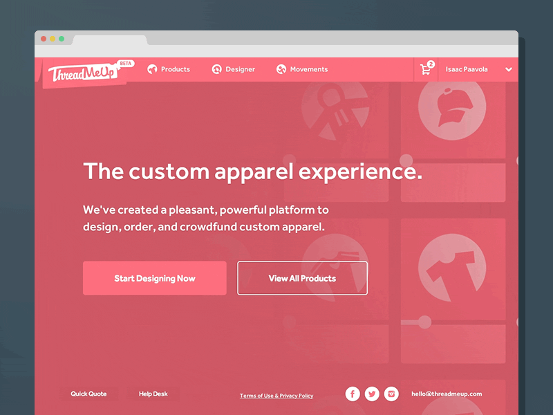 Landing page pure-CSS animation animated animation apparel background css gif homepage landing web