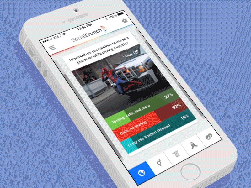 (fixed) SocialCrunch iOS animated presentation animation chart comparison gif graph ios menu mobile question