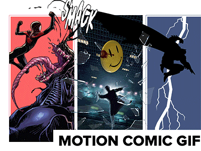 CSS animated motion comic panels