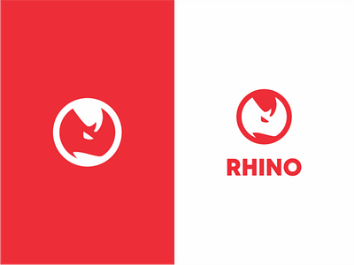 Rhino agency animal animal logo available brand design hire logo