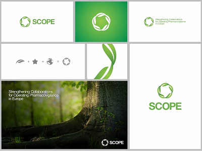 Scope Logo collaboration health leaf round scope star