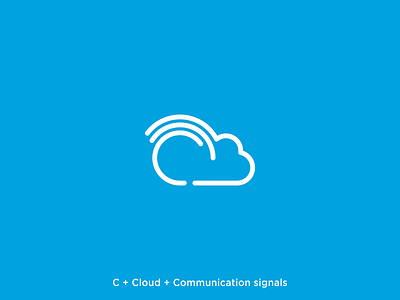 C + Cloud + Signals branding cloud inspiration logo pixtrum symbol