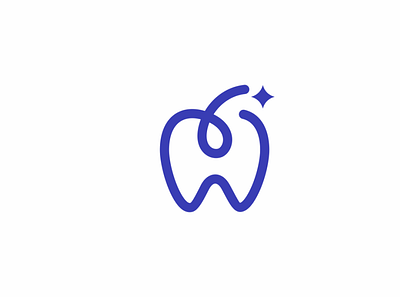 Dental Care + Star dentist icon lineart logo minimal teeth