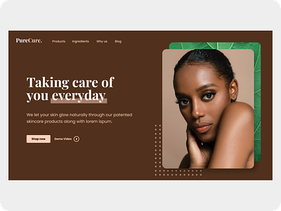 Skincare website design