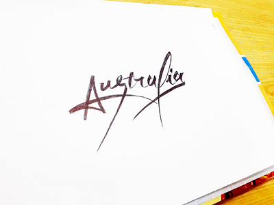 Australia australia brush font lettering marker pen pencil pixtrum.com sketch star typo typography