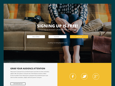 App Sign Up webdesign portfolio design theme themeforest webdesign website wip