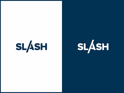 Slash available creative fun logo slash text typography