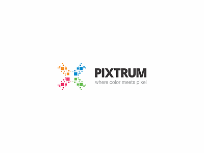 Pixtrum Logo agency branding logo pakistan pixel redesign web x