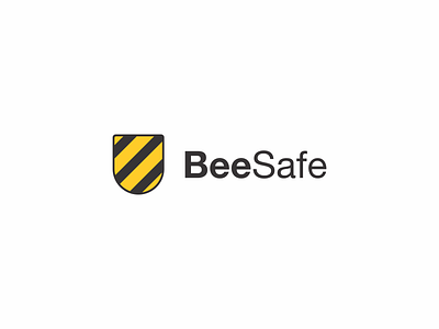 Beesafe bee beesafe design identity logo negative psd safe